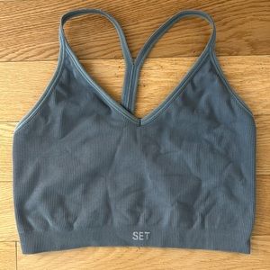 SET active ribbed V bra